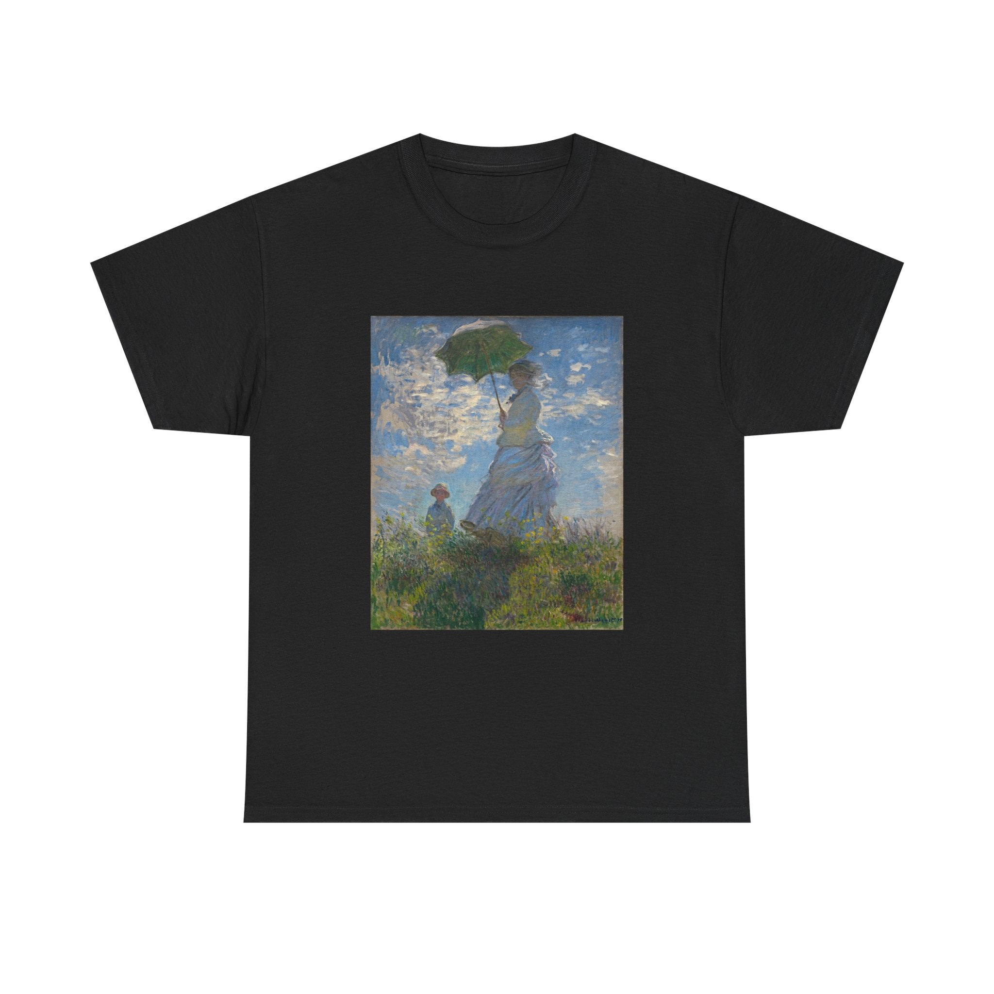 Heavy Cotton Tee | Woman With a Parasol - Monet