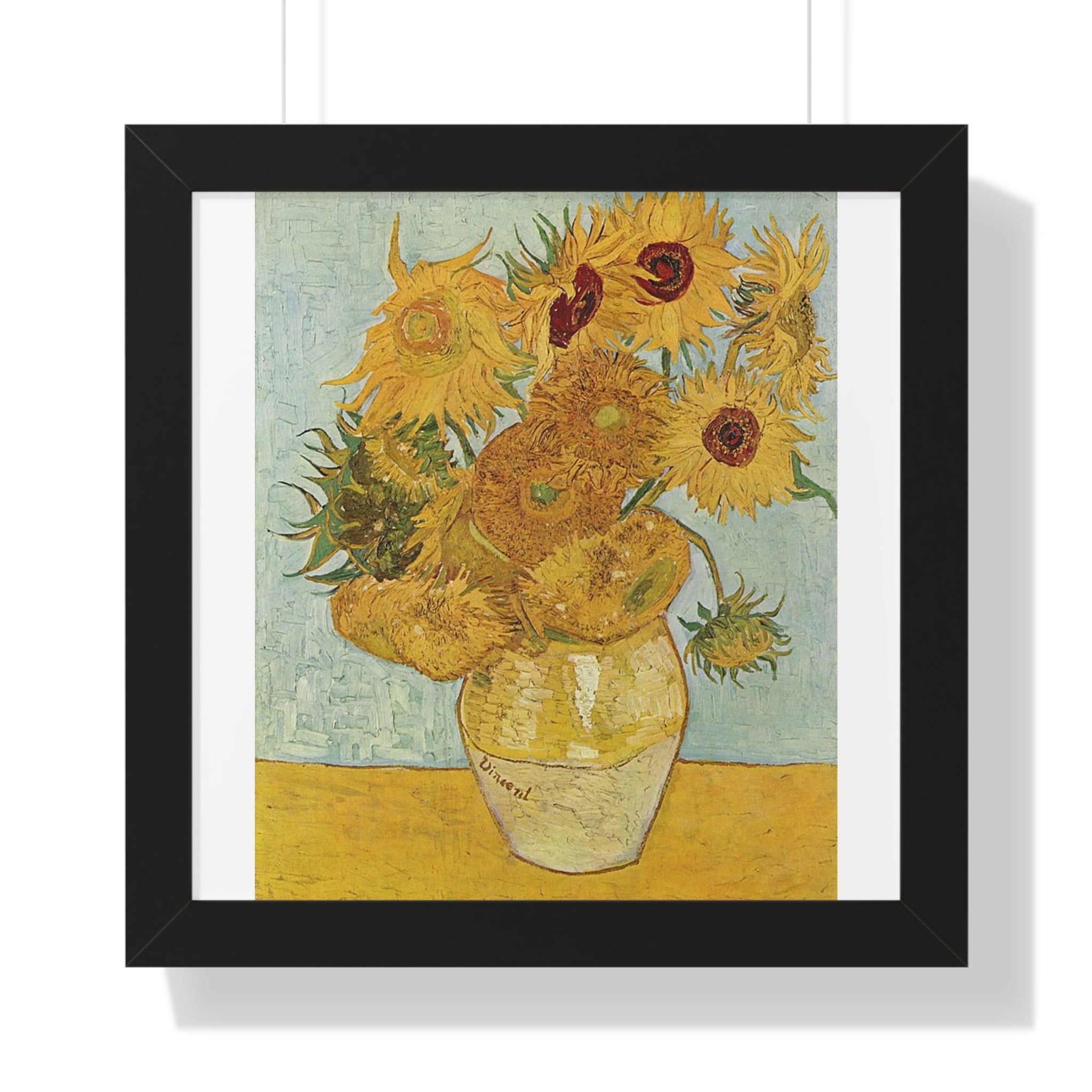 Framed Van Gogh Sunflower Poster, Floral Wall Art, Home Decor, Gift for Art Lovers, Vintage Print