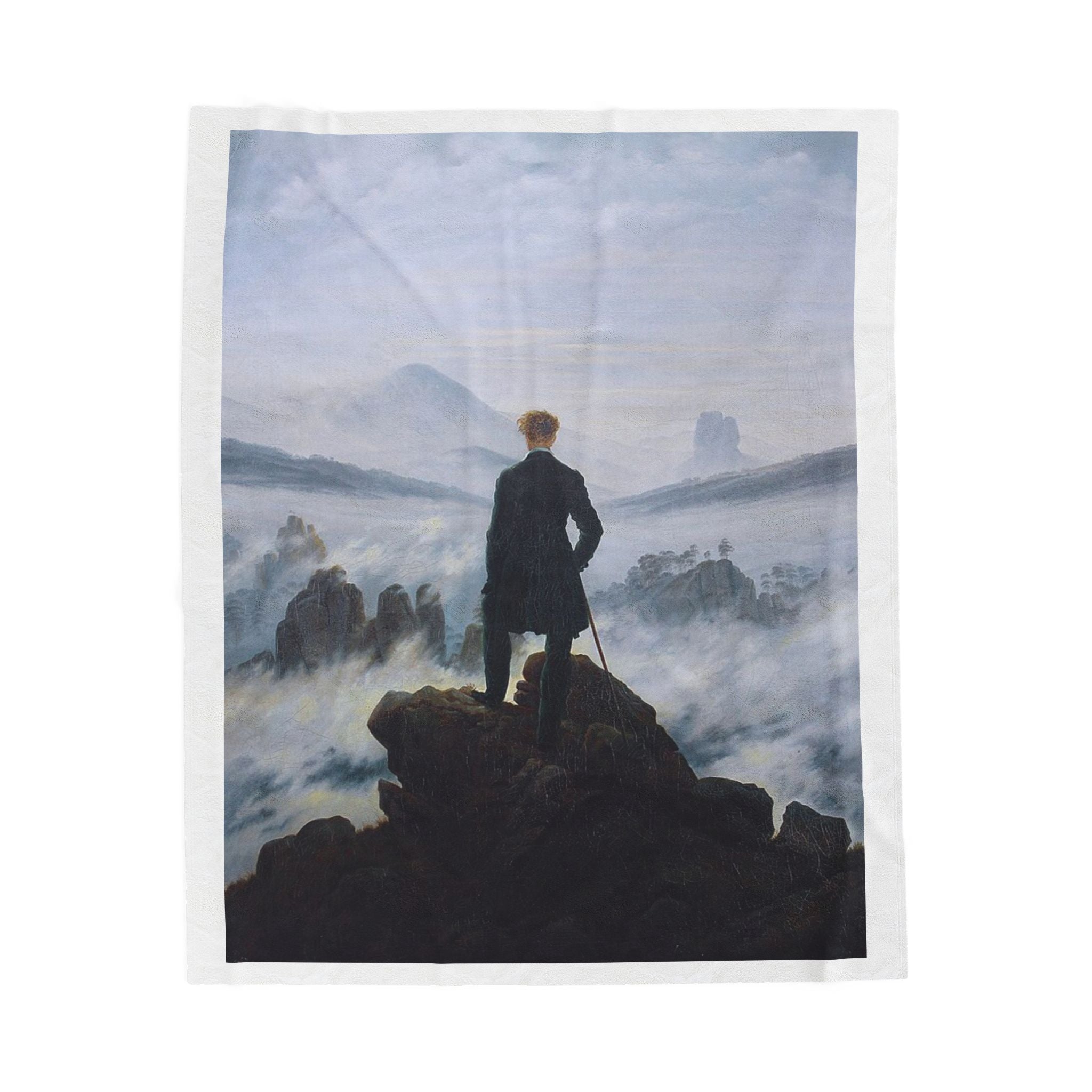 Plush Blanket | Wanderer above the Sea of Fog - Caspar David Friedrich