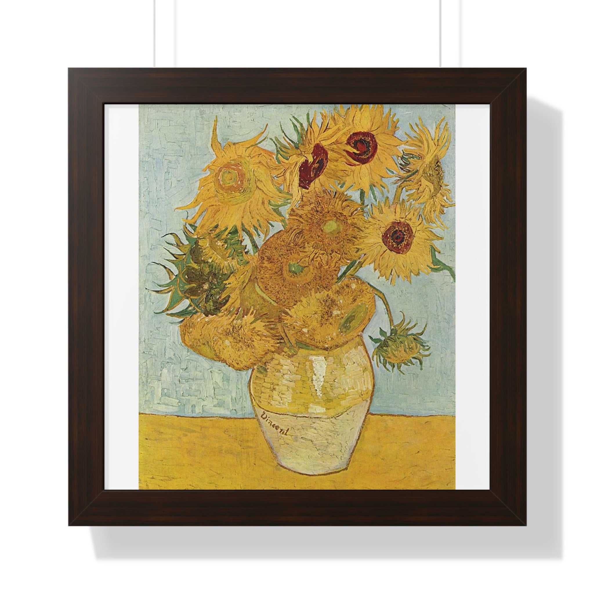 Framed Van Gogh Sunflower Poster, Floral Wall Art, Home Decor, Gift for Art Lovers, Vintage Print