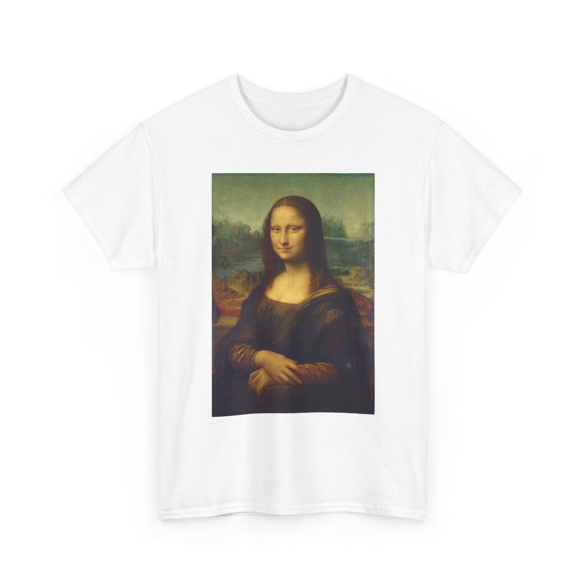 Mona Lisa Art Tee, Unisex Heavy Cotton T-Shirt