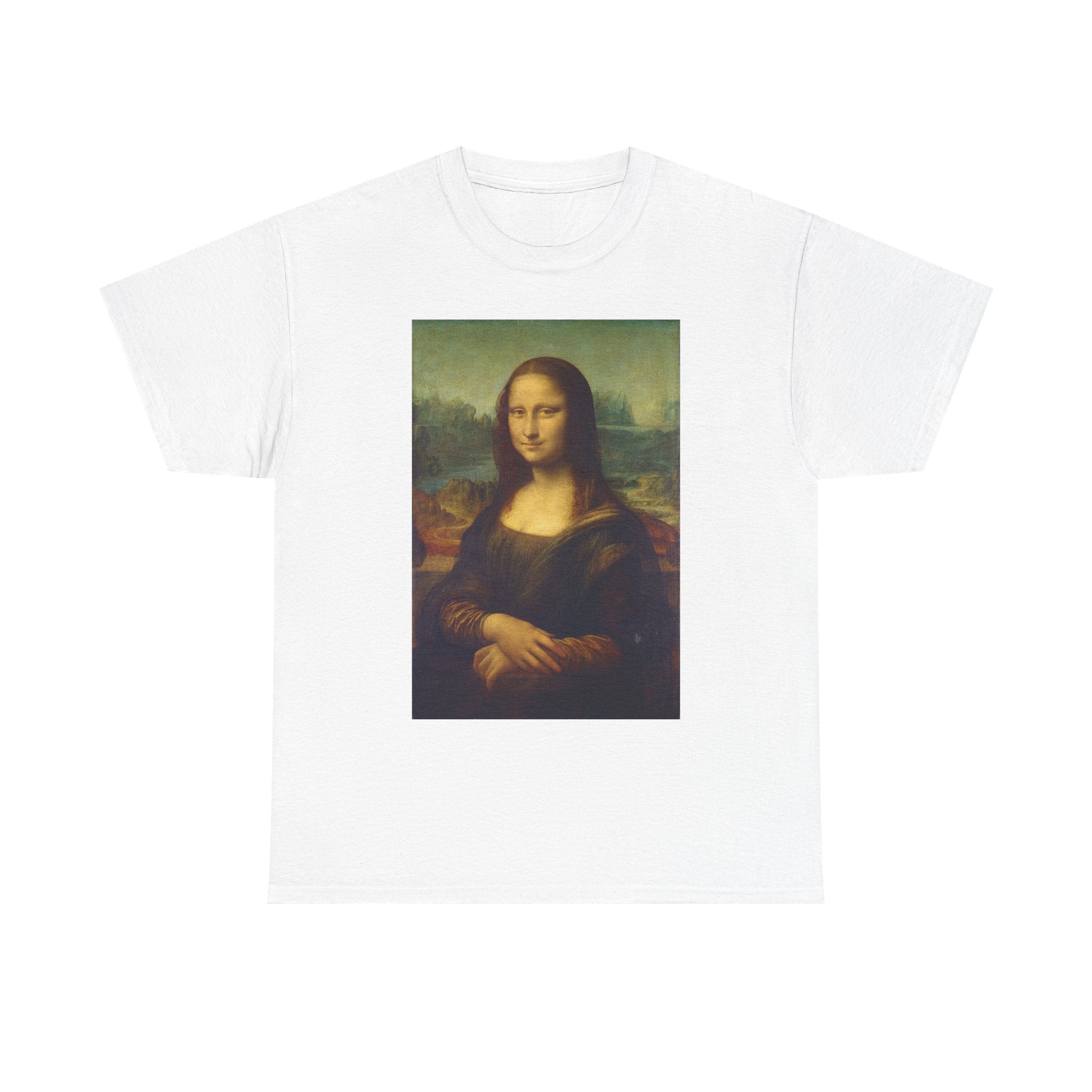Mona Lisa Art Tee, Unisex Heavy Cotton T-Shirt