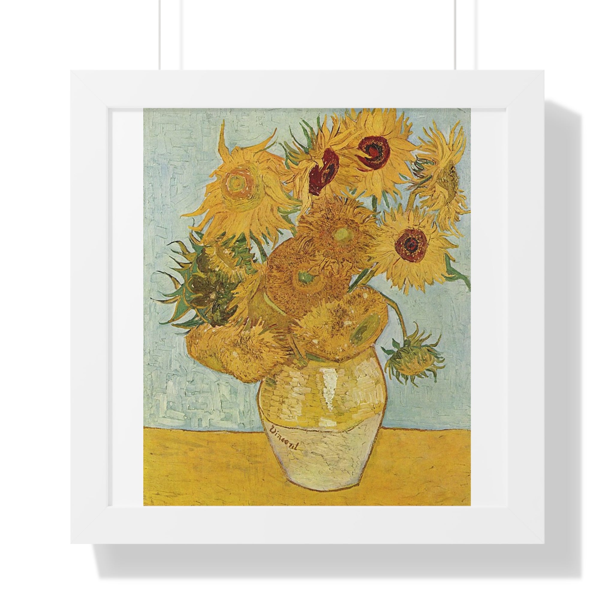 Framed Van Gogh Sunflower Poster, Floral Wall Art, Home Decor, Gift for Art Lovers, Vintage Print