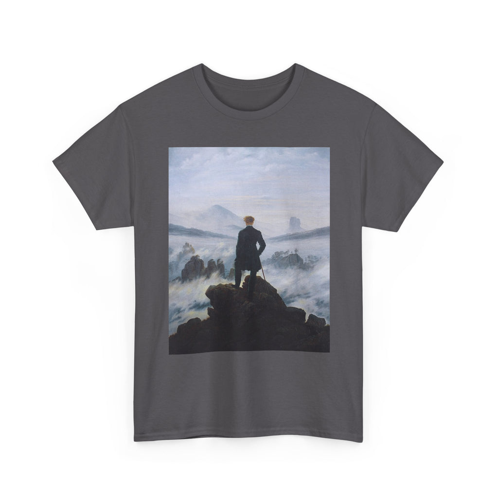 Unisex Cotton Tee | Wanderer above the Sea of Fog - Caspar David Friedrich