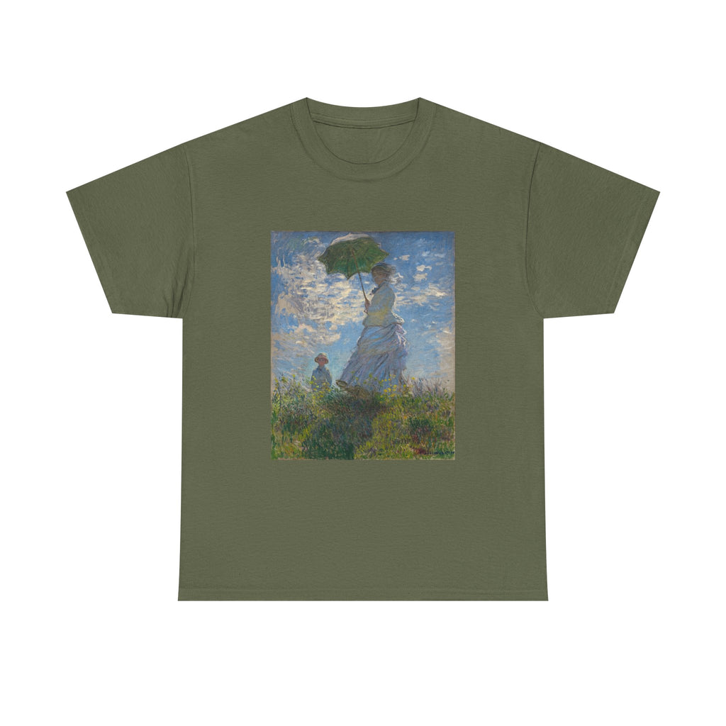 Heavy Cotton Tee | Woman With a Parasol - Monet