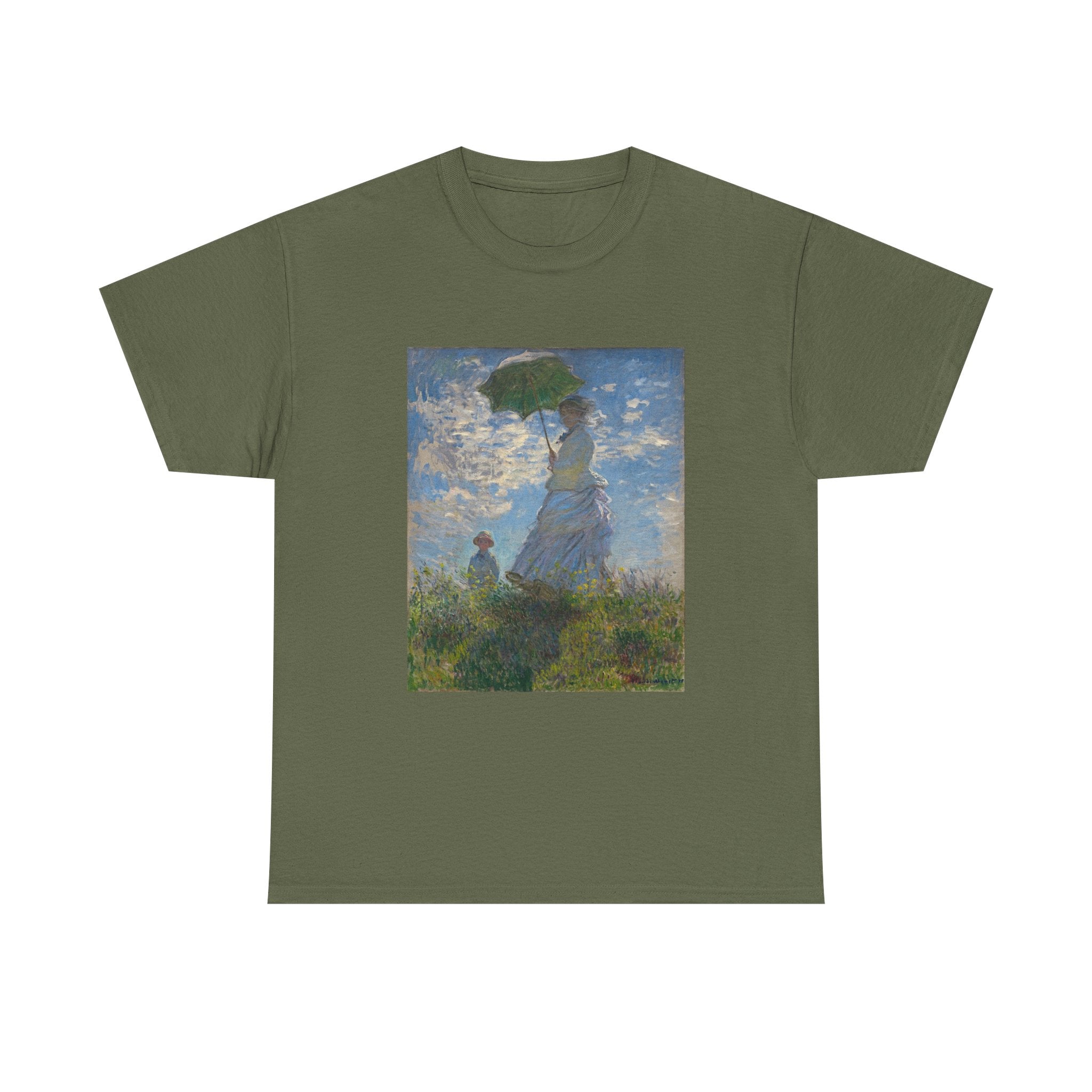 Heavy Cotton Tee | Woman With a Parasol - Monet