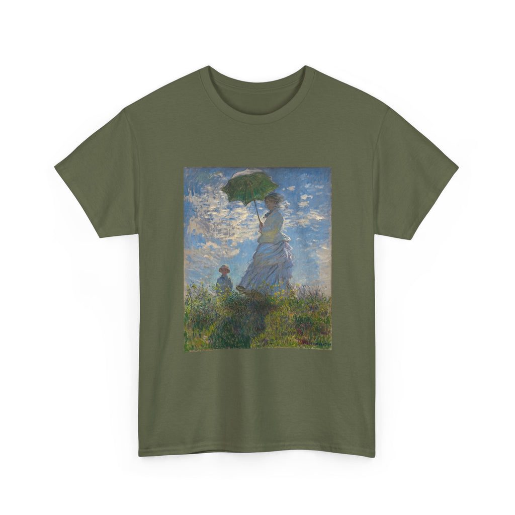 Heavy Cotton Tee | Woman With a Parasol - Monet
