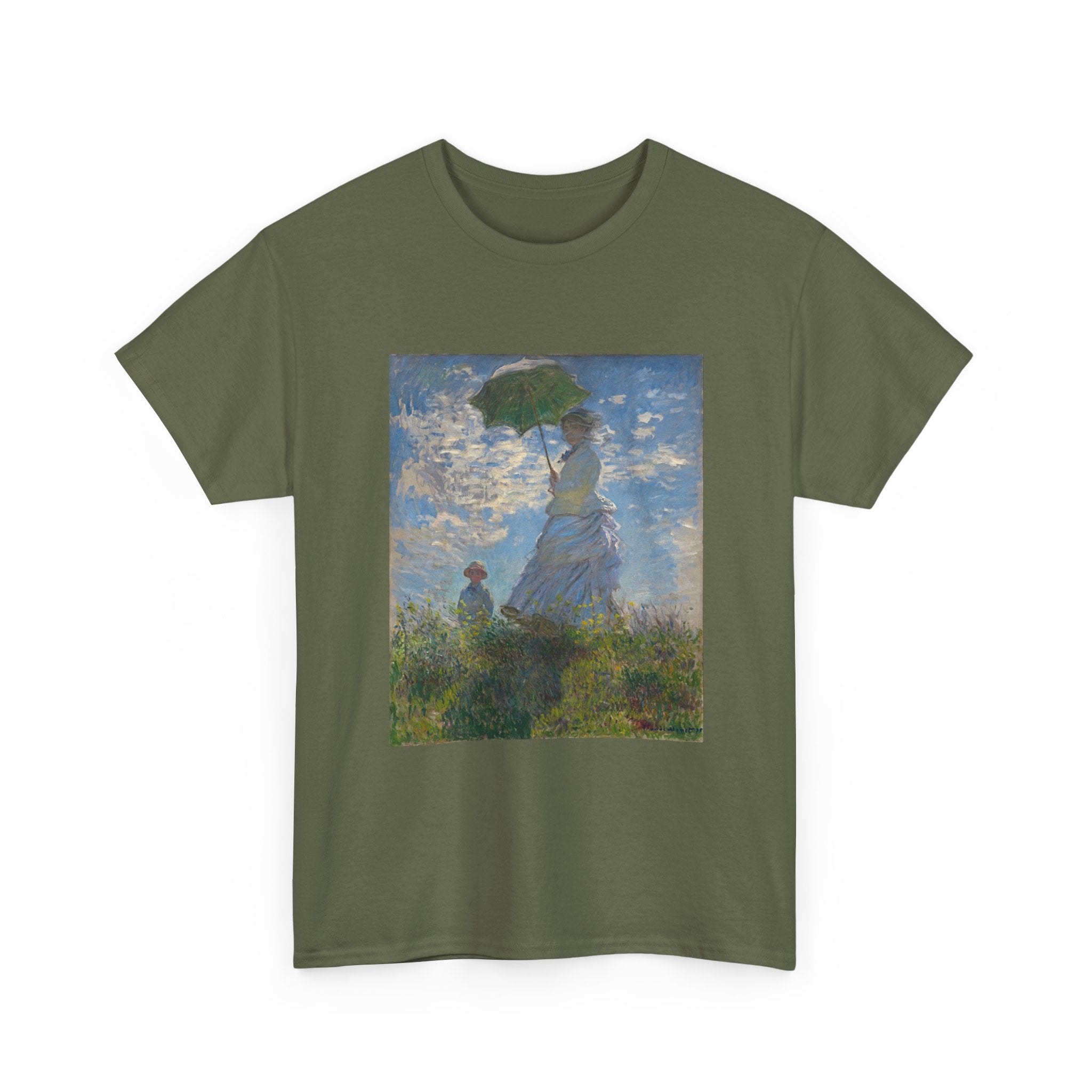 Heavy Cotton Tee | Woman With a Parasol - Monet