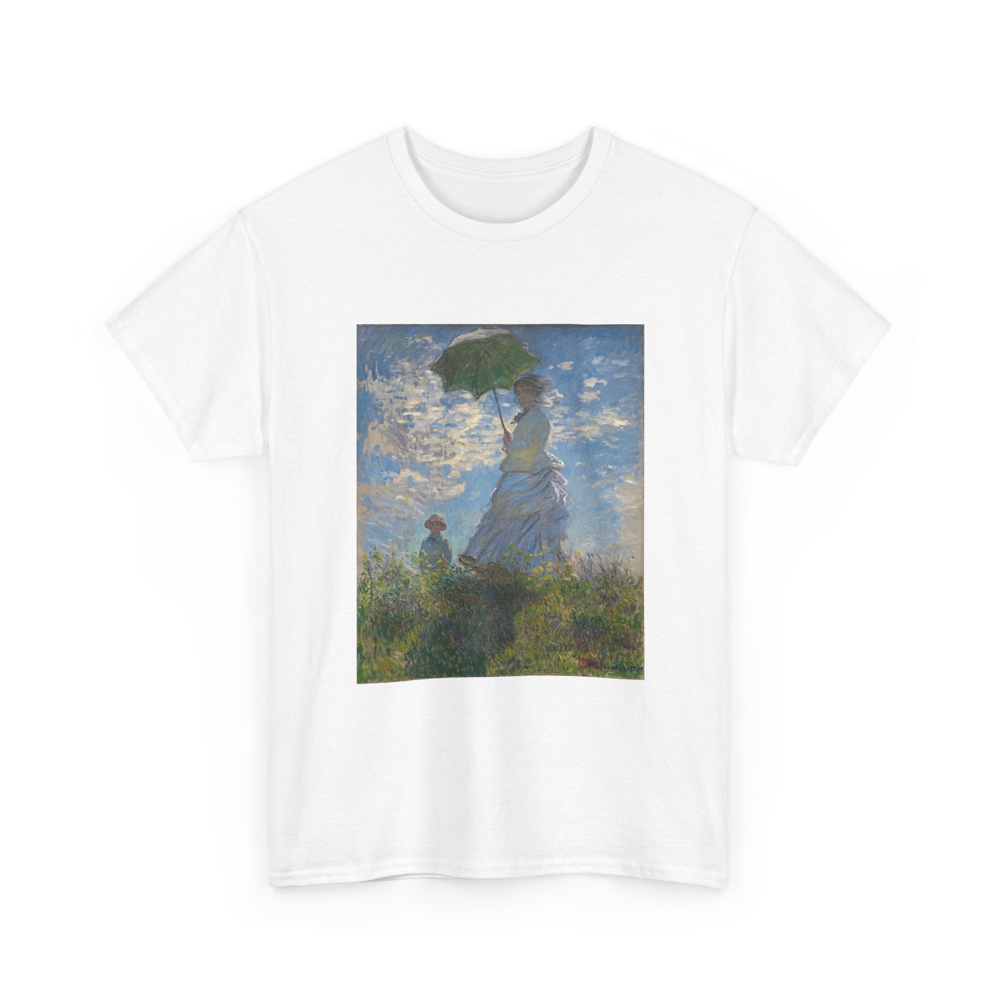 Heavy Cotton Tee | Woman With a Parasol - Monet